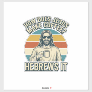 Funny Jesus Coffee Vintage Engraving Shirt Design_