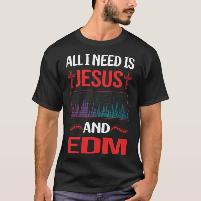Funny Jesus EDM T-Shirt (Front)