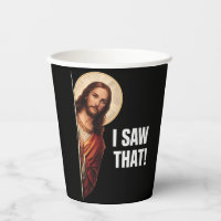 Funny Jesus "I Saw That" Christian meme design