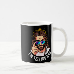 Funny Jesus I'm Telling Dad Religious Coffee Mug