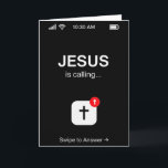 Funny Jesus Is Calling Christian Religious Humour  Card<br><div class="desc">Funny Jesus Is Calling Christian Religious Humour Graphic</div>