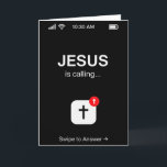 Funny Jesus Is Calling Christian Religious Humour  Card<br><div class="desc">Funny Jesus Is Calling Christian Religious Humour Graphic</div>