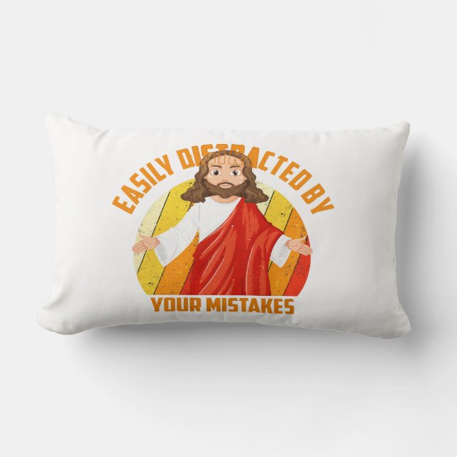 Funny Jesus Lumbar Cushion (Front)