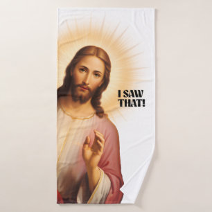 Funny Jesus Meme I Saw That Bath Towel Set