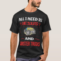 Funny Jesus Monster Truck Trucks