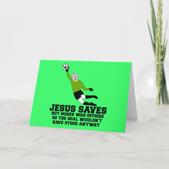 Funny Jesus saves Card (Front)