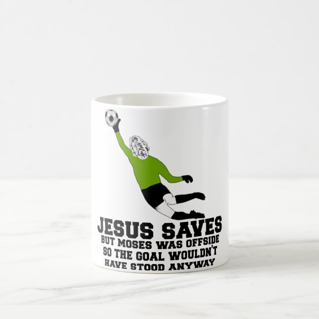 Funny Jesus saves Coffee Mug (Center)