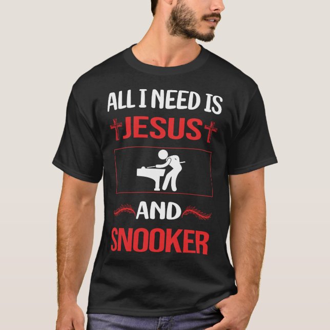 Funny Jesus Snooker T-Shirt (Front)