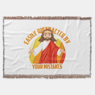 Funny Jesus Throw Blanket
