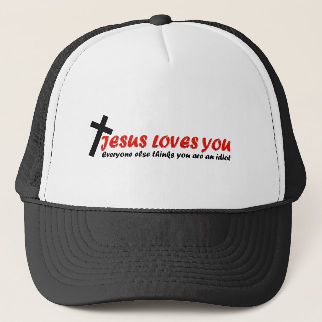 Funny Jesus Trucker Hat (Front)