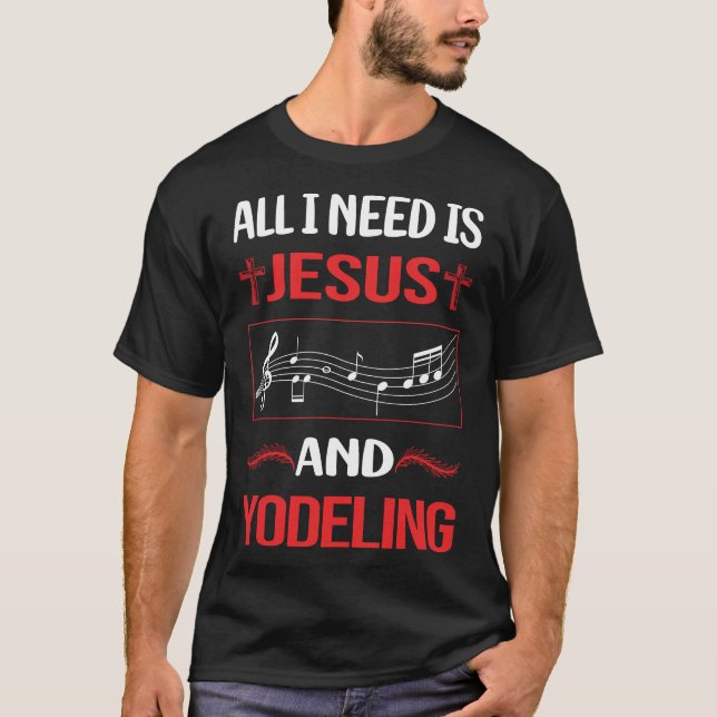 Funny Jesus Yodeling Yodel T-Shirt (Front)