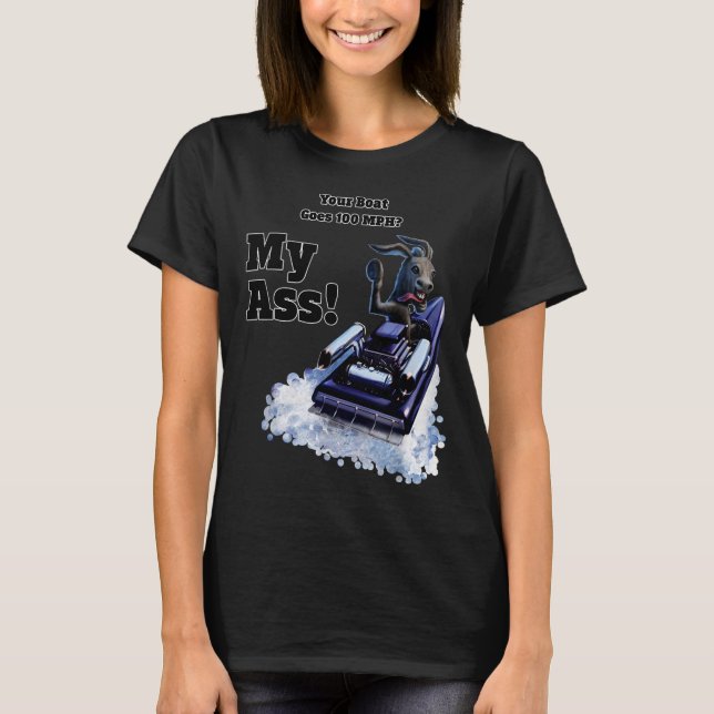 Funny Jet or Power Boat 100-MPH Racing Meme T-Shirt (Front)