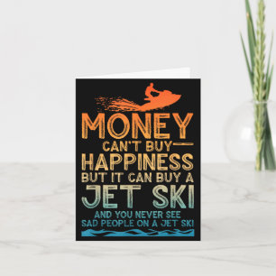 Funny jet ski art for men women kids water sport card