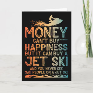 Funny Jet Ski Art For Men Women Kids Water Sport J Card