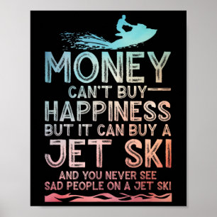 Funny Jet Ski Art For Men Women Kids Water Sport J Poster