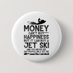 Funny Jet Ski Gift For Water Sport Lover Ski Rider 6 Cm Round Badge