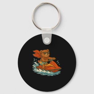 Funny Jet Ski Teddy Bear Costume For Adults And Ki Key Ring