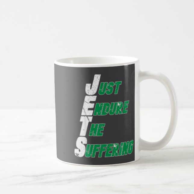 Funny Jets Just Endure The Suffering Football  Coffee Mug (Right)