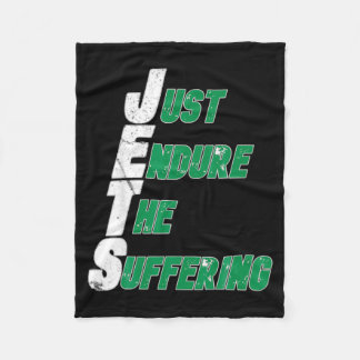 Funny Jets Just Endure The Suffering Football  Fleece Blanket