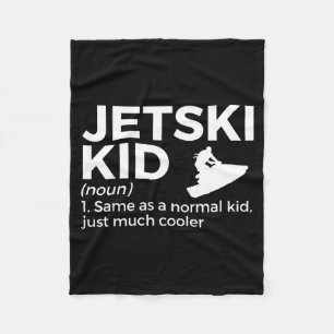 Funny jetski kid definition jet skiing fleece blanket