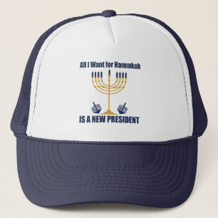 Funny Jewish Anti Trump Political Hanukkah Trucker Hat