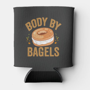 Funny Jewish Bagel Lover Hanukkah Food Humour Can Cooler