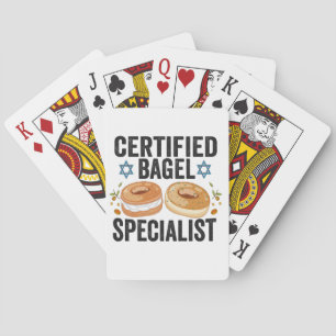 Funny Jewish Bagel Lover Hanukkah Food Specialist Playing Cards