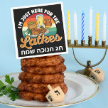 Funny Jewish Celebration Hebrew Happy Hanukkah  Napkin<br><div class="desc">I'm just here for the latkes. Funny Jewish Celebration Hebrew Happy Hanukkah Napkins.</div>