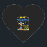 Funny Jewish Giraffe Menorah Dreidel Chanukah Hanu Heart Sticker<br><div class="desc">Funny Jewish Giraffe Menorah Dreidel Chanukah Hanukkah PJS</div>