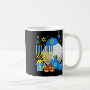 Funny Jewish Golf Ball Menorah Happy Hanukkah Chan Coffee Mug