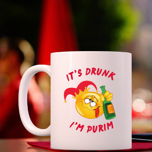 Funny Jewish Holiday It's Drunk I'm Purim Mug