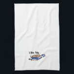 Funny Jewish Latke Hanukkah kitchen towel<br><div class="desc">Makes a great Hanukah gift! Designed by artist and copyright Eclectic Judaica.</div>