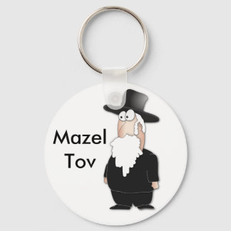Funny Jewish rabbi - cool cartoon Key Ring