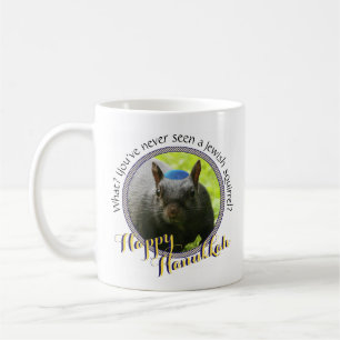 Funny Jewish Squirrel • Happy Hanukkah Coffee Mug