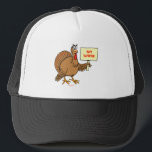 FUNNY JEWISH THNAKSGIVUKKAH HANUKKAH GIFTS TRUCKER HAT<br><div class="desc">GIVE THESE TURKEY HOLDING "EAT LATKES" SIGN GIFTSTO FAMILY AND FRIENDS OR YOURSELF ON THIS UNIQUE THANKSGIVUKAH AMERICAN JEWISH HANUKKAH HOLIDAY. WEAR A SHIRT TO THE THANKSGIVING DINNER, BRING A HOSTESS APRON GIFT, OR JUST GIVE OUT A VARIETY OF NOVELTY CHANUKAH PRESENTS . WHO NEEDS TURKEY WHEN LATKES ARE AVAILABLE!...</div>