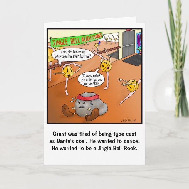 Funny Jingle Bell Rock Christmas Card (Front)