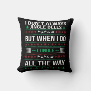 Funny Jingle Bells Christmas Cushion