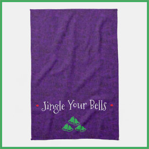 Funny Jingle Bells Kitchen Towel