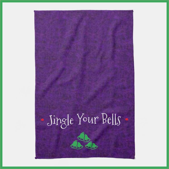 Funny Jingle Bells Kitchen Towel (Bookmark my store! https://www.zazzle.com/store/capricepetit)