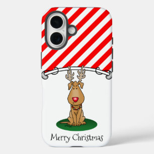Funny Jingle This Red Nose Reindeer Dog Cute iPhone 16 Case