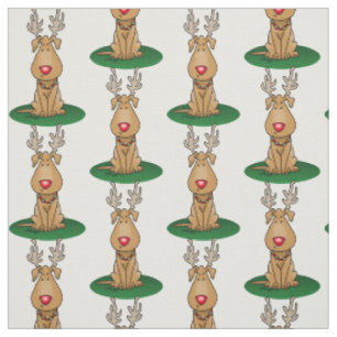 Funny Jingle This Red Nose Reindeer Dog Cute Fabric