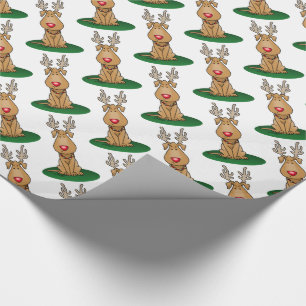 Funny Jingle This Red Nose Reindeer Dog Cute Wrapping Paper