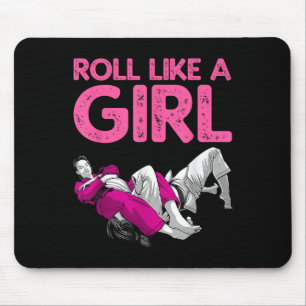Funny Jiu Jitsu Art For Women Girls Kids Brazilian Mouse Pad