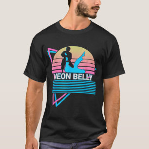 Funny Jiu Jitsu Bjj Retro Neon Belly T-Shirt