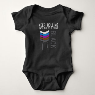 Funny Jiu Jitsu Black Belt Motivation Baby Bodysuit