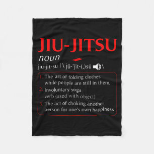 Funny Jiu Jitsu Definition Brazilian BJJ MMA Fleece Blanket