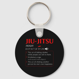 Funny Jiu Jitsu Definition Brazilian BJJ MMA Key Ring