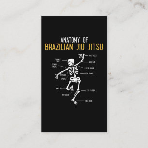 Funny Jiu Jitsu Fighter Anatomy BJJ Training Humou Business Card