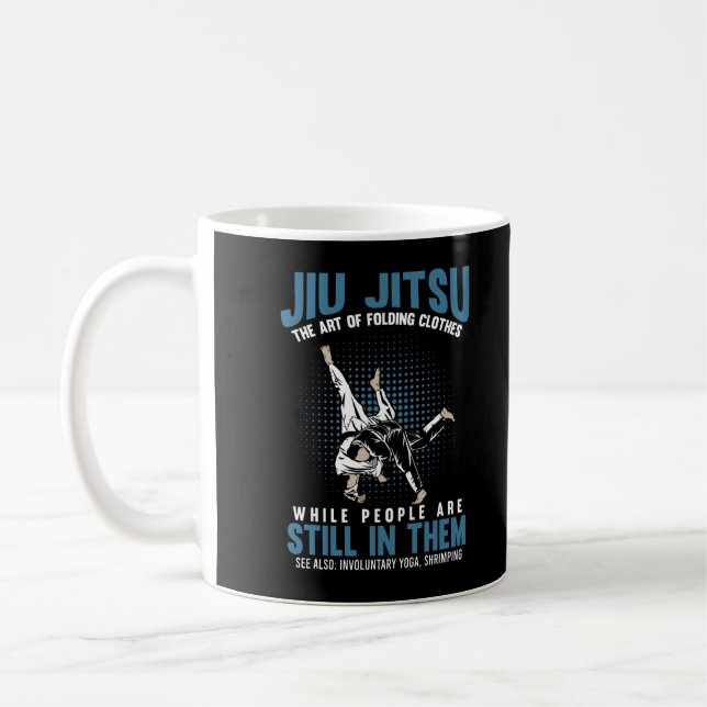 Funny Jiu Jitsu Fighters BJJ Training Humour Coffee Mug (Left)