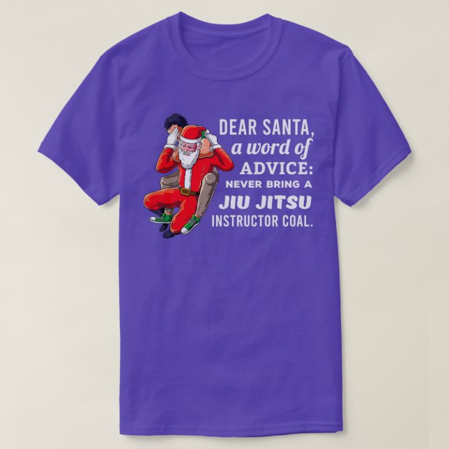 Funny Jiu Jitsu Instructor Christmas MMA Christmas T-Shirt (Design Front)